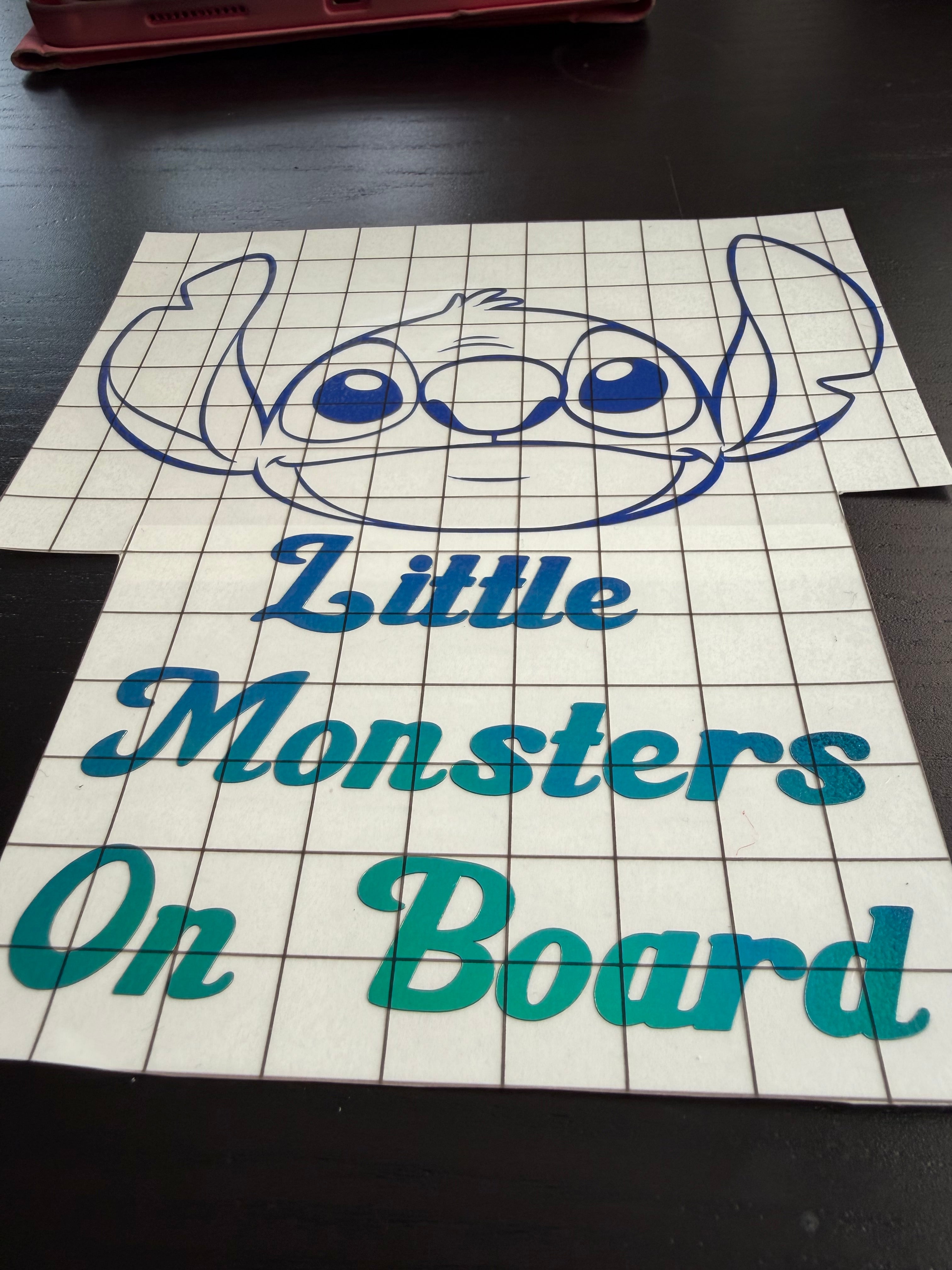 Little Monsters On Board Decal